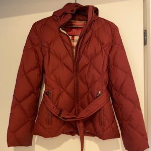Burberry Red Puffer Coat!